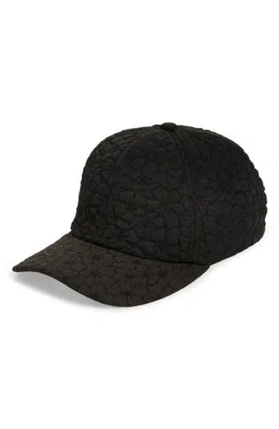 Melrose And Market Floral Crepe Baseball Cap In Black