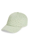Melrose And Market Floral Crepe Baseball Cap In Green