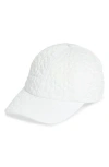 Melrose And Market Floral Crepe Baseball Cap In White