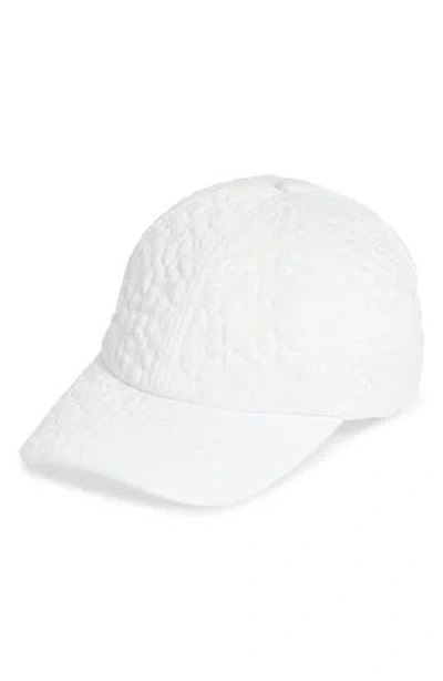 Melrose And Market Floral Crepe Baseball Cap In White