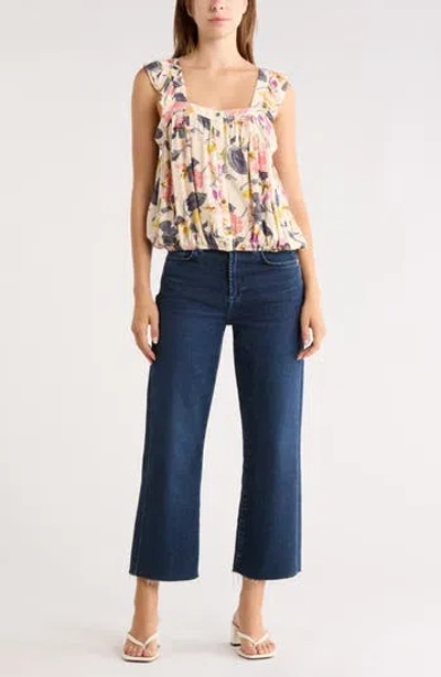 Melrose And Market Floral Ruffle Strap Tank In Multi