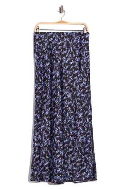 Melrose And Market Floral Satin Maxi Skirt In Multi