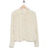 Melrose And Market Flowy Long Sleeve Button-up Shirt In White