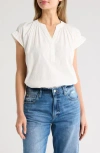 Melrose And Market Flutter Sleeve Cotton Top
