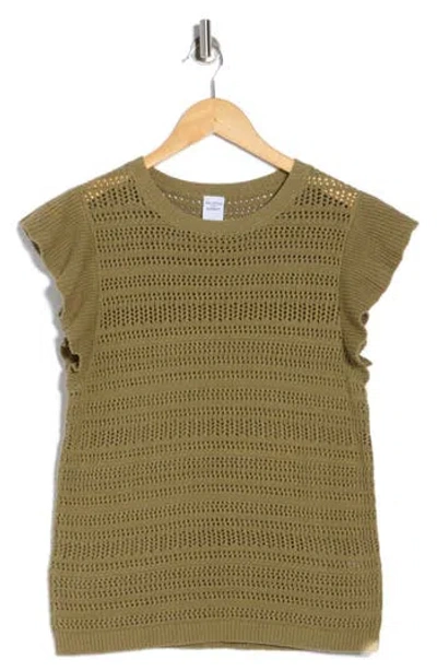 Melrose And Market Flutter Sleeve Sweater In Multi