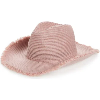 Melrose And Market Fringe Woven Cowboy Hat In Neutral