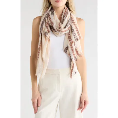 Melrose And Market Geometric Stripe Scarf In Multi