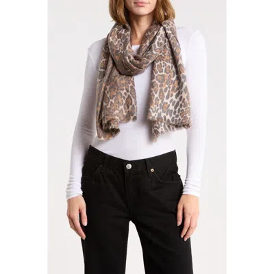 Melrose And Market Heavyweight Knit Scarf In Animal Print
