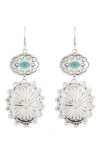 MELROSE AND MARKET IMITATION TURQUOISE DOUBLE DROP EARRINGS