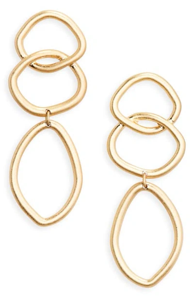 Melrose And Market Interlocking Link Drop Earrings In Gold