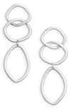 Melrose And Market Interlocking Link Drop Earrings In Metallic