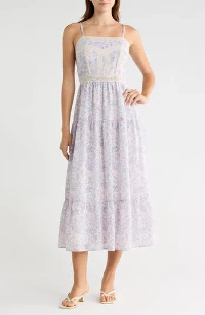 Melrose And Market Lace Bodice Tiered Dress In White