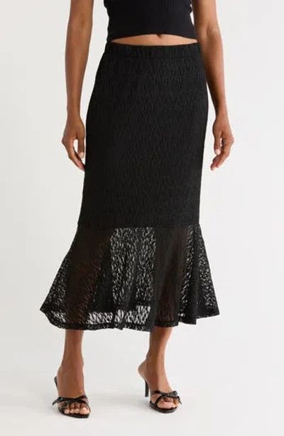Melrose And Market Lace Midi Skirt In Black