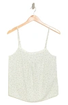 Melrose And Market Lace Trim Camisole In Ivory- Blue Ivy Floral