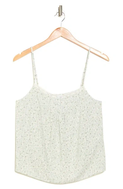 Melrose And Market Lace Trim Camisole In Ivory- Blue Ivy Floral
