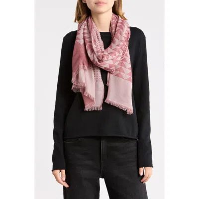 Melrose And Market Lightweight Textured Fringe Scarf In Transparent