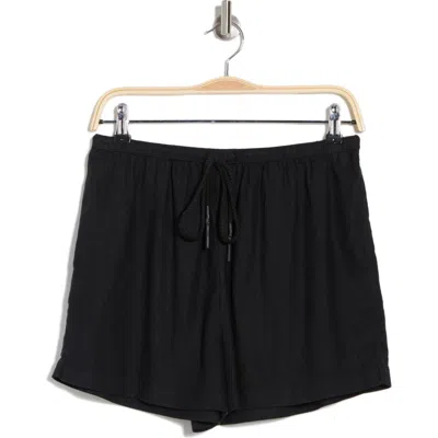 Melrose And Market Linen Drawstring Shorts In Black