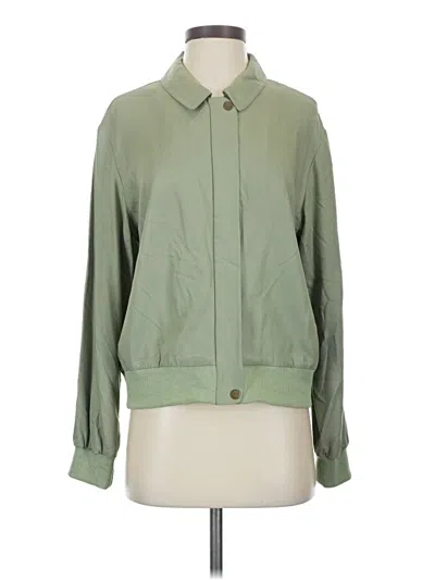 Pre-owned Melrose And Market Long Sleeve Blouse In Green