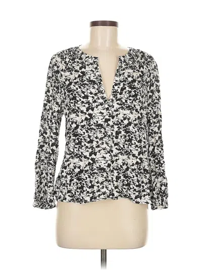 Pre-owned Melrose And Market Long Sleeve Blouse In White