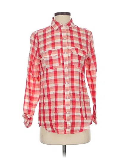 Pre-owned Melrose And Market Long Sleeve Button Down Shirt In Red