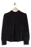 Melrose And Market Long Sleeve Lace Top In Black