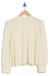 Melrose And Market Long Sleeve Lace Top In White