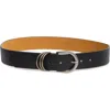 Melrose And Market Mae Triple Keeper Belt In Black