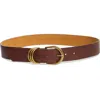 Melrose And Market Mae Triple Keeper Belt In Cognac