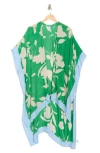 Melrose And Market Melrose & Market Printed Ruana In Green