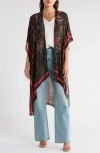 Melrose And Market Melrose & Market Printed Ruana In Black
