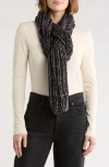 Melrose And Market Metallic Knit Scarf In Black