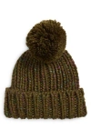 Melrose And Market Metallic Pompom Beanie In Green