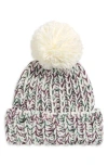 Melrose And Market Metallic Pompom Beanie In White
