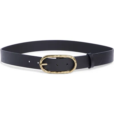 Melrose And Market Oval Textured Buckle Belt In Black