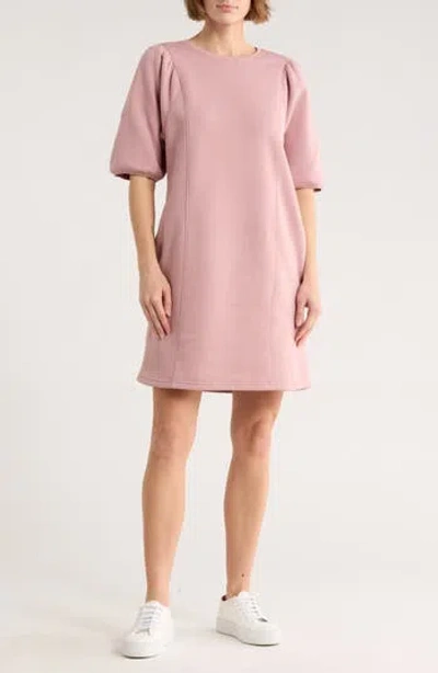 Melrose And Market Puff Sleeve Knit Dress In Pink