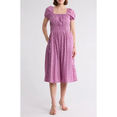 Melrose And Market Puff Sleeve Midi Dress