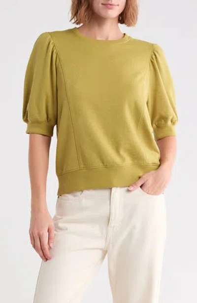 Melrose And Market Puff Sleeve Sweatshirt In Yellow