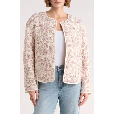 Melrose And Market Quilted Jacket In Brown