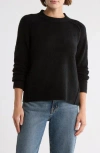 Melrose And Market Raglan Crewneck Sweater In Black
