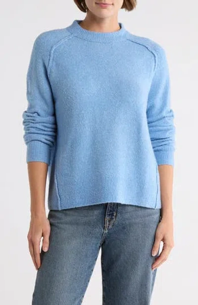 Melrose And Market Raglan Crewneck Sweater In Blue
