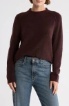 Melrose And Market Raglan Crewneck Sweater In Burgundy