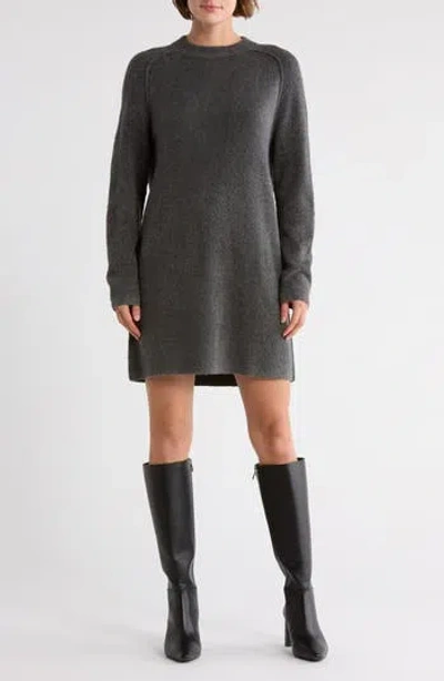 Melrose And Market Raglan Sleeve Sweater Dress In Black