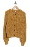 Melrose And Market Relaxed Popcorn Cardigan In Brown Gold Combo
