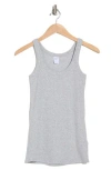 Melrose And Market Rib Scoop Neck Tank In Grey Heather