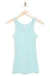 Melrose And Market Rib Scoop Neck Tank In Teal Turquoise