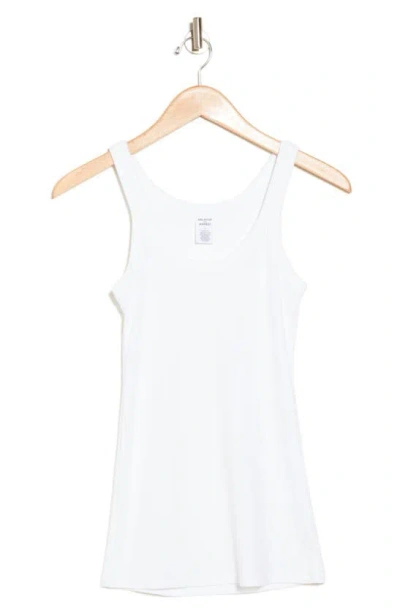 Melrose And Market Rib Scoop Neck Tank In White