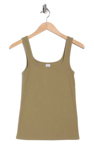 Melrose And Market Rib Tank Top In Animal Print