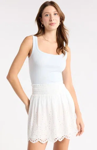 Melrose And Market Rib Tank Top In Blue