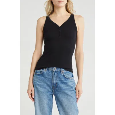 Melrose And Market Ribbed Henley Tank