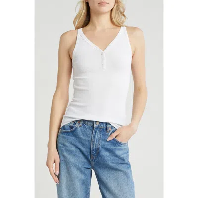 Melrose And Market Ribbed Henley Tank